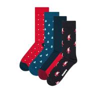 Happy Socks 4-Pack Lite Holiday Gift Set Chaussettes, Rouge, 41-46 Mixte