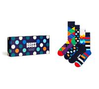 Happy Socks 4-Pack Multi-Color Socks Gift Set Chaussettes, Bleu, Small/Medium Unisex