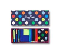 Happy Socks 4-Pack New Classic Socks Set, colorées et amusantes, chaussettes pour homme et femme, Noir-Bleu (36-40)