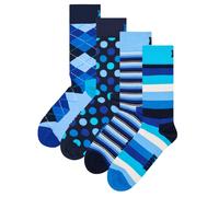 Happy Socks 4er Paquet Unisexe Chaussettes - Cadeau, Classiques, Mixtes Couleurs