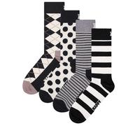 Happy Socks 4er Paquet Unisexe Chaussettes - Cadeau, Classiques, Mixtes Couleurs