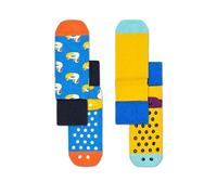 Happy Socks Anti-Slip Lot de 2 Paires de Chaussettes Swan antidérapantes Taille 6-12 m, Multicolore, 6/12 Mois Mixte Enfant