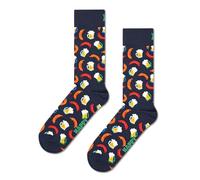Happy Socks Beer and Sausage Sock Chaussettes, Navy, 4-11 (Size:41-46) Homme