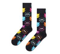 Happy Socks Mixte Cat Chaussettes, Noir, 41-46 EU