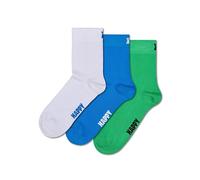 Happy Socks Chaussettes 1/2 Crew - Différentes couleurs - Pour homme et femme, Lot de 3 paires Solid 1/2 Crew -B, 38-42