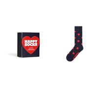 Happy Socks Chaussettes 1-Pack Heart Gift Set Coton Homme Femme Marine Rouge 41-46