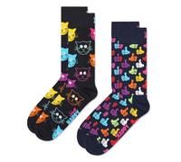 Happy Socks Chaussettes 2-Pack Cat Socks, mélange de couleurs, Taille 41-46
