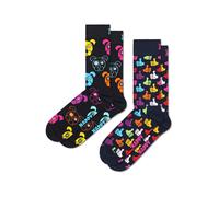 Happy Socks Mixte 2-pack Classic Dog Chaussettes, Multicolore, 41-46 EU