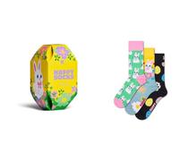 Happy Socks Chaussettes 3-Pack Easter Gift Set Coton Homme Femme Jaune 36-40