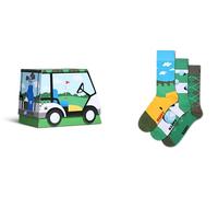 Happy Socks Chaussettes 3-Pack Everyday Golf Coton Mixte Vert 41-46