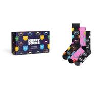 Happy Socks Coffret cadeau de chaussettes Mixed Cats 3 paires mi-mollet multicolore EU 41-46