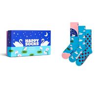 Happy Socks Chaussettes 3-Pack Romantic Gift Set Coton Mixte Bleu clair 41-46