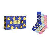 Happy Socks Lot de 3 chaussettes durables - Coffret canard en caoutchouc - Homme & Femme 36-40
