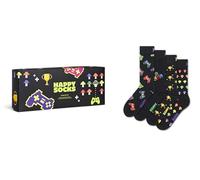 Happy Socks Gamer Gift Set Crew Socks 4 Pairs Noir EU 36-40