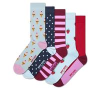 Happy Socks Chaussettes 5-Pack Everyday Ice Cream Coton Mixte Turquoise 41-46