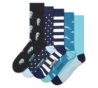 Happy Socks Chaussettes 5-Pack Everyday Sea Coton Mixte Noir 41-46