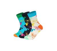 Happy Socks Chaussettes 'Bavaria Edition' aqua / corail / noir / blanc, Taille 41-46