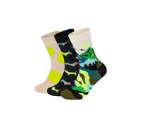 Happy Socks Chaussettes beige / bleu / vert / orange / noir, Taille 36-40