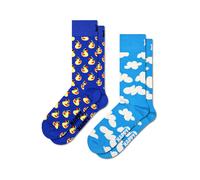 Happy Socks Chaussettes bleu cobalt / azur / jaune / blanc, Taille 36-40