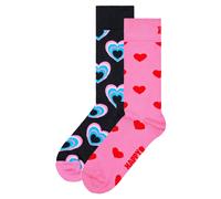 Happy Socks Styles de vacances amusants pour hommes et femmes - Ensembles de boîtes cadeaux pour la fête des pères, la Saint-Valentin, Lot de 2 paires de chaussettes de Saint-Valentin, 41-46