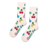 Happy Socks Chaussettes Cherry Heart Coton Homme Femme Blanc 41-46