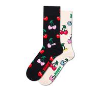 Happy Socks Chaussettes 'Cherry' vert / rosé / rouge / noir, Taille 36-40