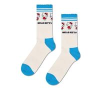 Happy Socks Chaussettes courtes Hello Kitty Friends Short Crew Sneaker Coton Homme Femme Blanc Turquoise 41-46