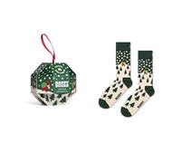 Happy Socks Chaussettes Crew - Boule à neige Père Noël - Coffret cadeau de 1 décoration - 36-40