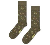 Happy Socks Chaussettes Crew Puppy Love Natural Dye