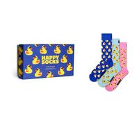 Happy Socks Lot de 3 chaussettes durables - Coffret canard en caoutchouc - Homme & Femme 36-40