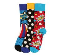 Happy Socks Chaussettes 'Father's Day' bleu clair / jaune / rouge / blanc, Taille 41-46