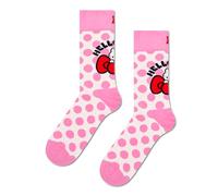 Happy Socks Chaussettes Hello Kitty Pink Dot Coton Homme Femme Rose clair Blanc 41-46