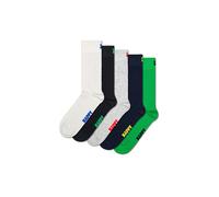 Happy Socks Solids Crew Socks 5 Pairs Blanc EU 41-46 Homme,Femme