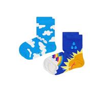 Happy Socks Chaussettes Kids 2-Pack After Rain Coton Enfant Bleu clair 2-3Y