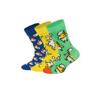 Happy Socks Chaussettes 'Kids Bunny-Rubber Duck-Chicken Egg Socks' mélange de couleurs, Taille 33-35