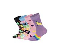Happy Socks Chaussettes 'Kids Rainbow-Heart-Starfish-Flower Socks' mélange de couleurs, Taille 24-26