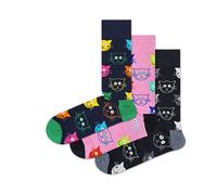 Happy Socks Coffret cadeau de chaussettes Mixed Cats 3 paires mi-mollet multicolore EU 41-46