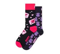 Happy Socks Chaussettes 'Love Tickets' violet / rose / rose clair / noir, Taille 41-46