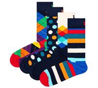Happy Socks Chaussettes multicolore – 4 paires bleu, rouge, blanc – Taille 36-40