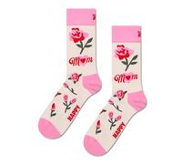 Happy Socks Chaussettes Mom's Flower Coton Homme Femme Blanc 41-46
