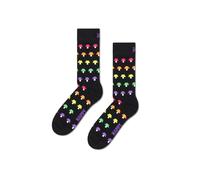 Happy Socks Chaussettes 'Mushroom Stripe Sock' noir, Taille 41-46