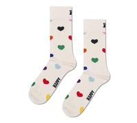 Happy Socks Chaussettes Pride Heart Coton Homme Femme Blanc 41-46