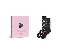 Happy Socks Chaussettes romantiques à motif cygne, coffret cadeau, lot de 2, tailles 36-40