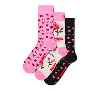 Happy Socks Chaussettes rose clair / rouge / noir / blanc, Taille 36-40