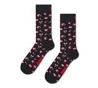 Happy Socks Chaussettes Roses Coton Homme Femme Noir 36-40