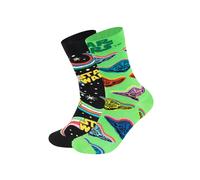 Happy Socks Chaussettes 'Star Wars' azur / vert clair / noir / blanc, Taille 36-40