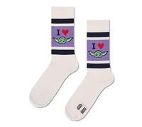 Happy Socks Chaussettes STAR WARS™ I Heart Grogu Sneaker Coton Homme Femme Blanc 41-46