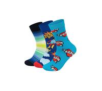 Happy Socks Chaussettes 'Super Dad' bleu foncé / mélange de couleurs, Taille 41-46