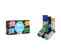 Happy Socks Chaussettes The Beatles 3-Pack Gift Set Coton Mixte Noir 41-46