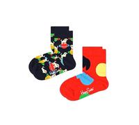 Happy Socks Chaussettes Unisexe-Enfants et Garçons, Orange - Bleu, 4-6 ans